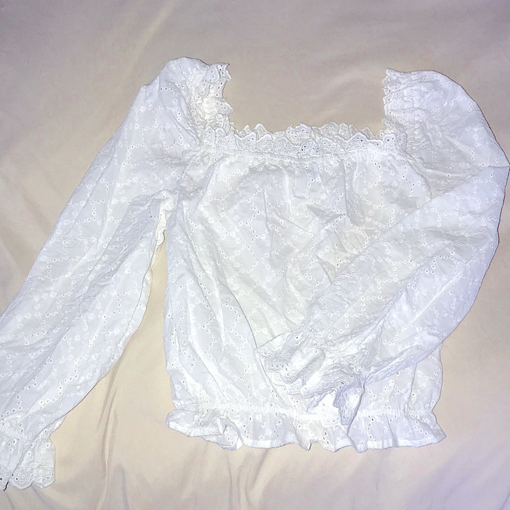 H&M Lace Cropped long-sleeve